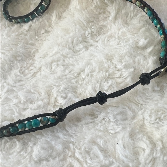 Turquoise Beaded Wrap Bracelet - Picture 2 of 3